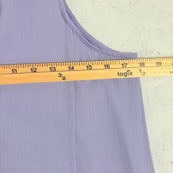 Abercrombie & Fitch Lavender Sleeveless Dress Chiffon Women’s SP Babydoll Y2K - Picture 9 of 10